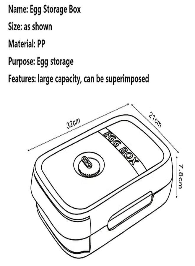 TGOPIT حامل بيض tgopit، حامل بيض أوتوماتيكي قابل للتمرير (18-21 بيضة)، صينية بيض للثلاجة، نوع درج، حاوية بيض بلاستيكية منزلية قابلة للتكديس، صندوق تخزين بيض للمطبخ (أزرق) - Image 2